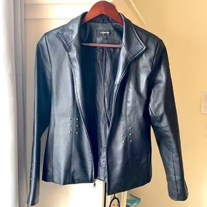 Black leather jacket
